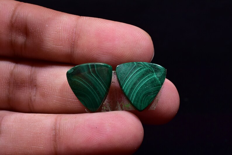 Natural Malachite Fancy Pair Cabochon For Earrings MPL6