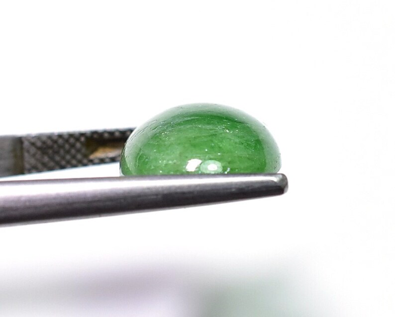 Rare Big Size Tsavorite Green Garnet Smooth Oval Cabochon Loose Gemstone 12x16x7mm 10.35 Cts 8997-99