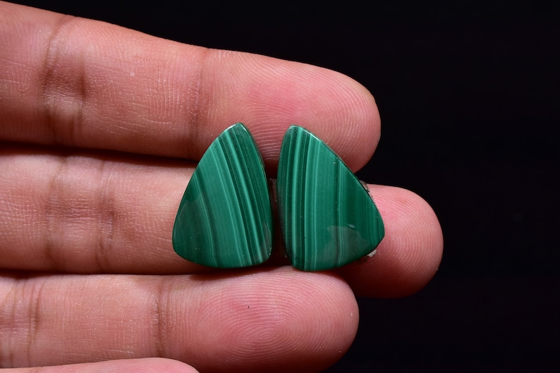 Natural Malachite Fancy Pair Cabochon For Earrings MPL6