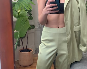 90’s suit in pastel green