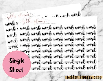Work Stickers for Erin Condren Life Planner, Happy Planner, Recollections Planner
