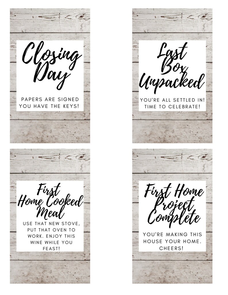 Printable Housewarming Wine Labels Gift - Etsy