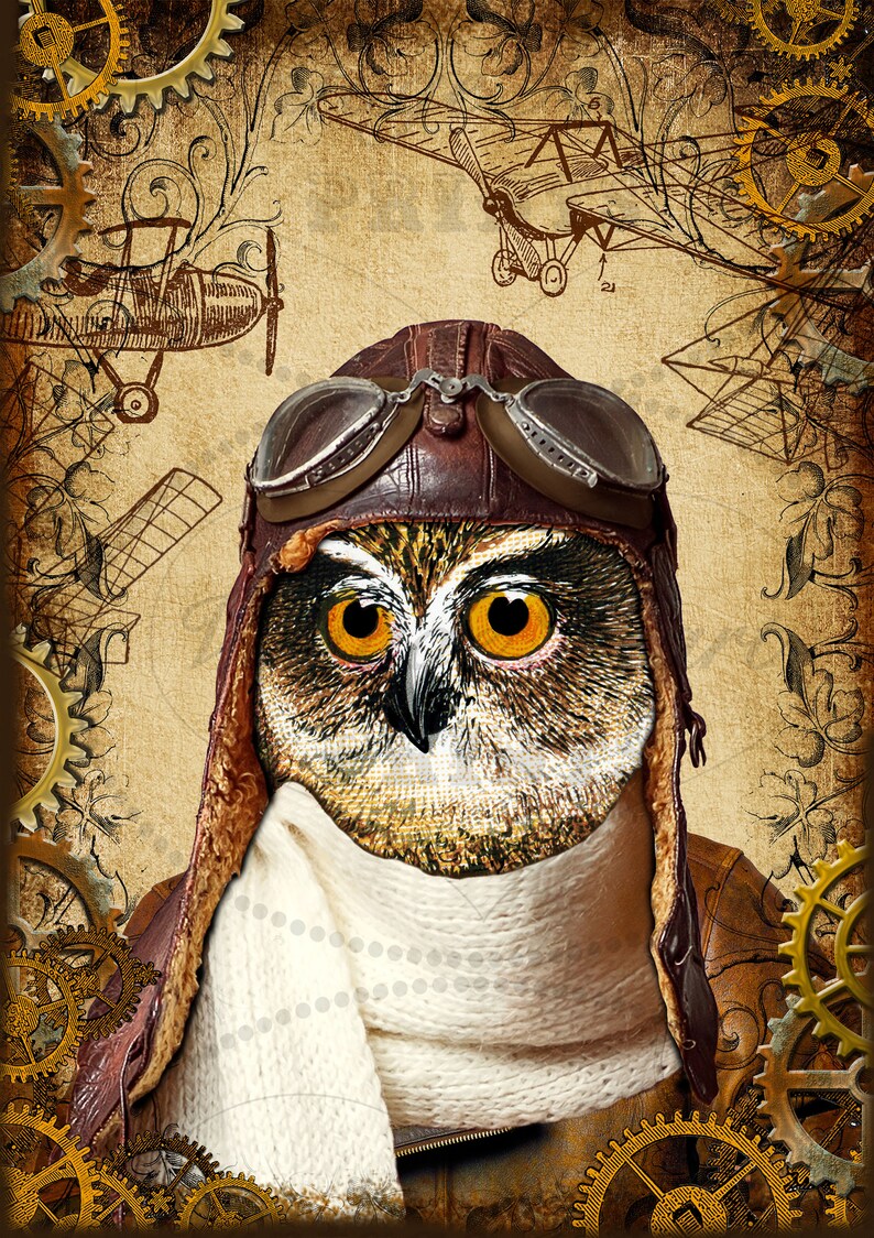 Сова стимпанк картинки