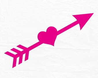 Download Arrow heart svg | Etsy