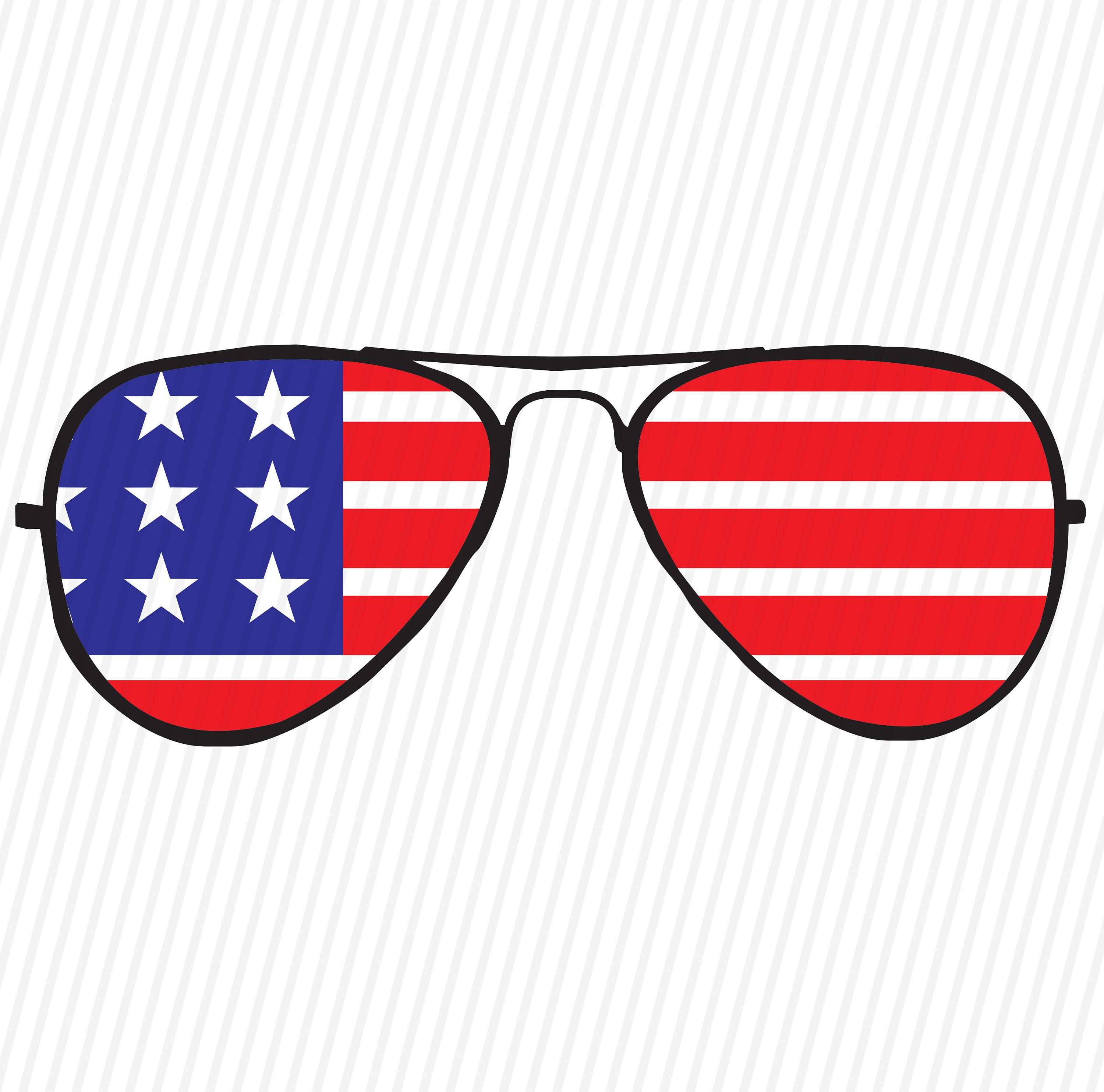 Fourth of July svg Sunglasses svg monogram svg memorial Etsy