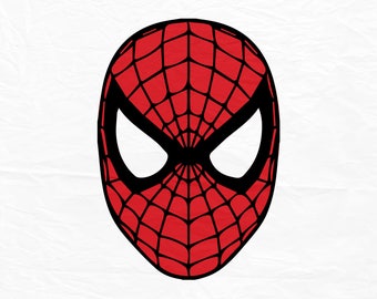 Spiderman SVG, Spiderman Face SVG, Spiderman mask, Svg, Mask svg, Superhero svg Silhouette Cut Files, Cricut Cut Files