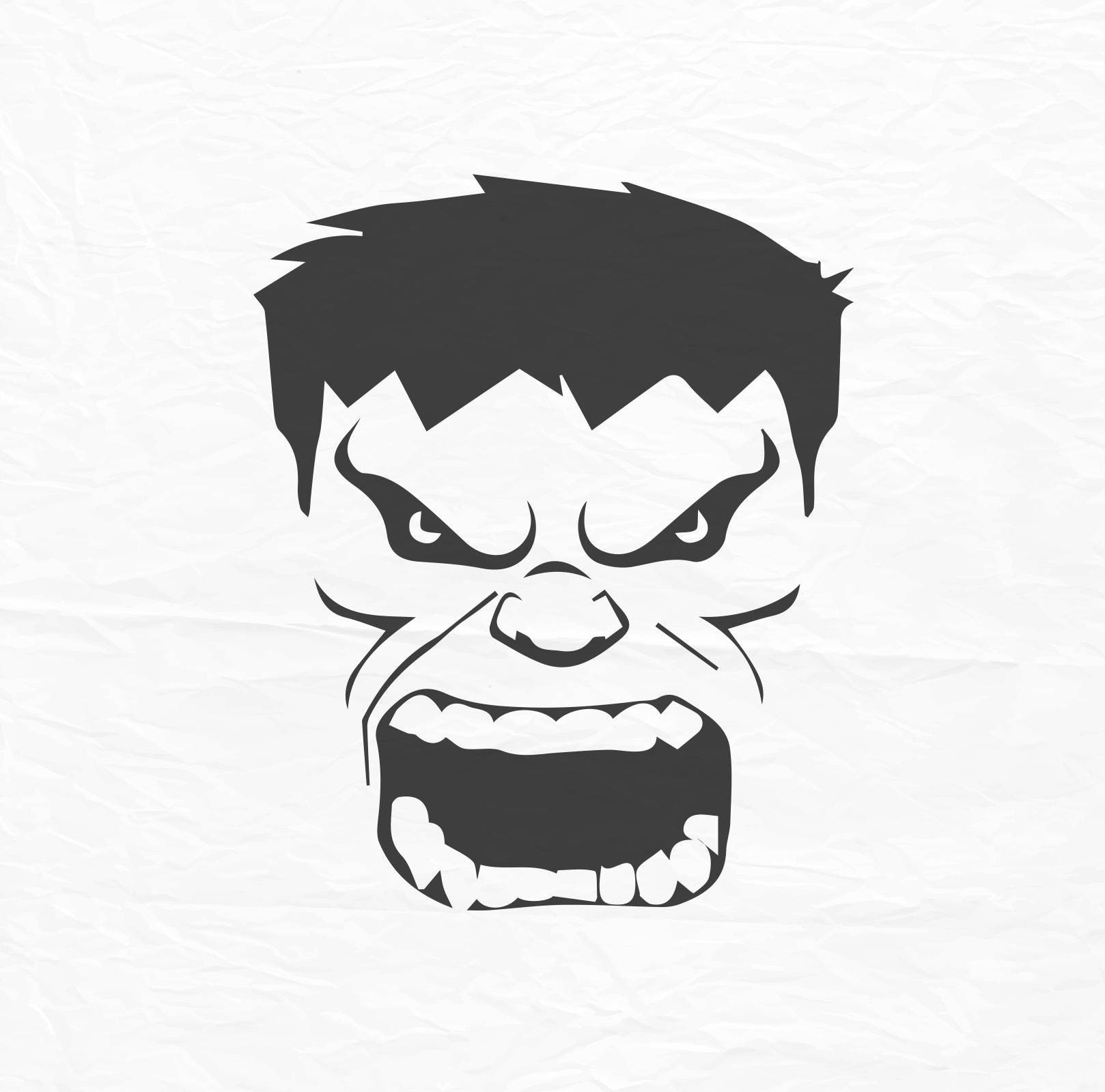 Download The Incredible Hulk Face Hulk face svg Hulk face Huk | Etsy
