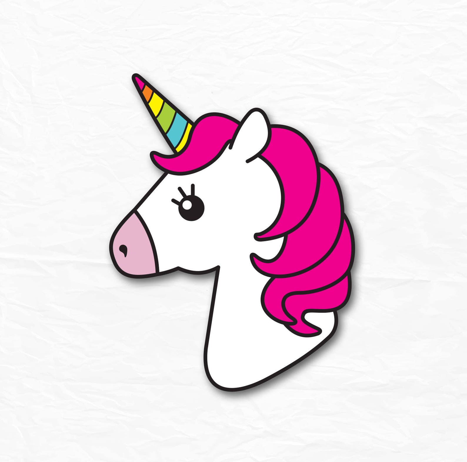 Unicornio Svg Cara De Unicornio Svg Cabeza De Unicornio Svg Etsy Cute