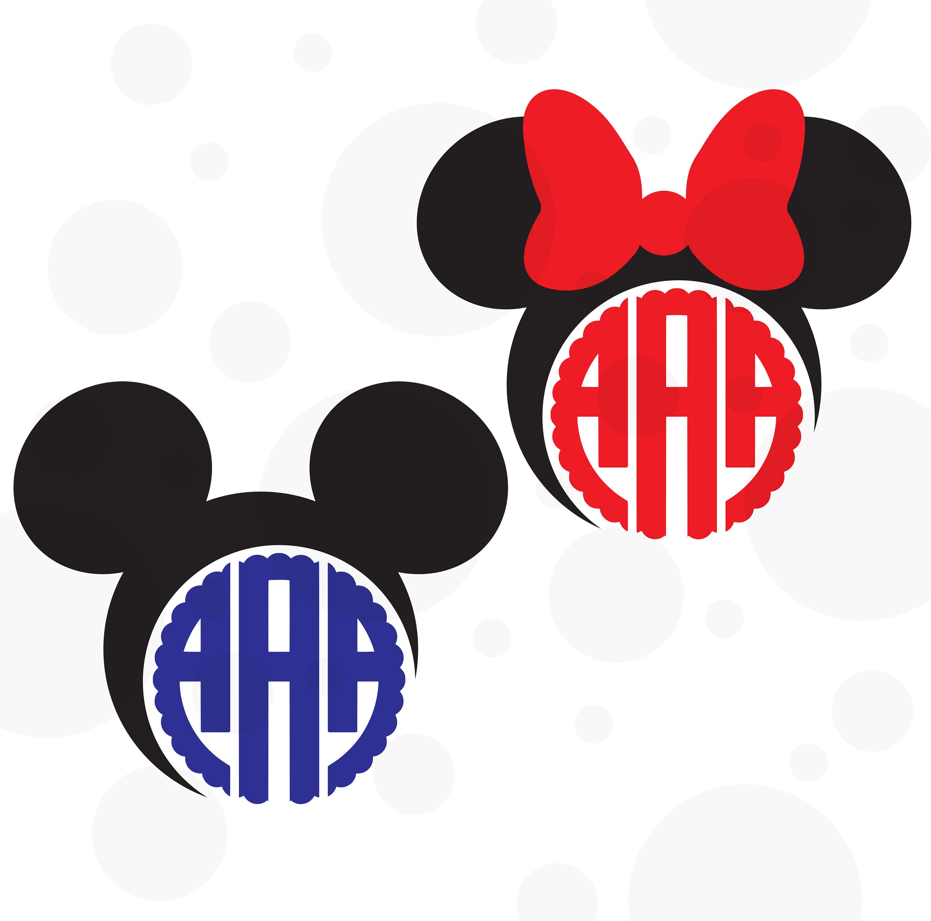 Download Mickey Monogram Svg Minnie Monogram Svg Minnie Mouse Svg | Etsy