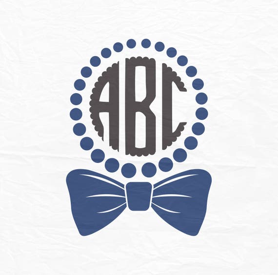 Download Bow Tie Monogram Svg Bow Svg Bow Tie svg Monogram Frame | Etsy
