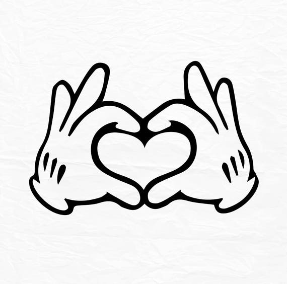 Download Glove Mouse Hand Heart Love Design Love SVG Disney Heart ...