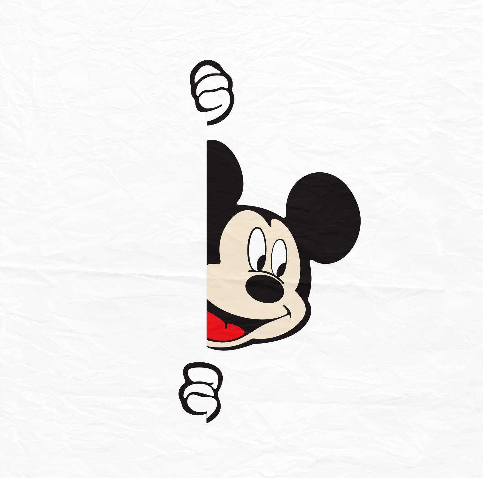 Mickey Mouse Peeking SVG Mouse Peeking SVG Files Mouse | Etsy