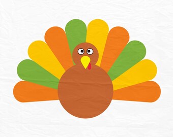 Turkey SVG, Thanksgiving SVG, Thanksgiving, Turkey Clipart, Turkey Feathers, Silhouette Cut Files, Cricut Cut Files