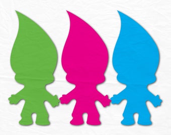 Trolls svg, Trolls holding hands clipart svg eps png dxf - Fabric Cut Print Mug Shirt Decal Active