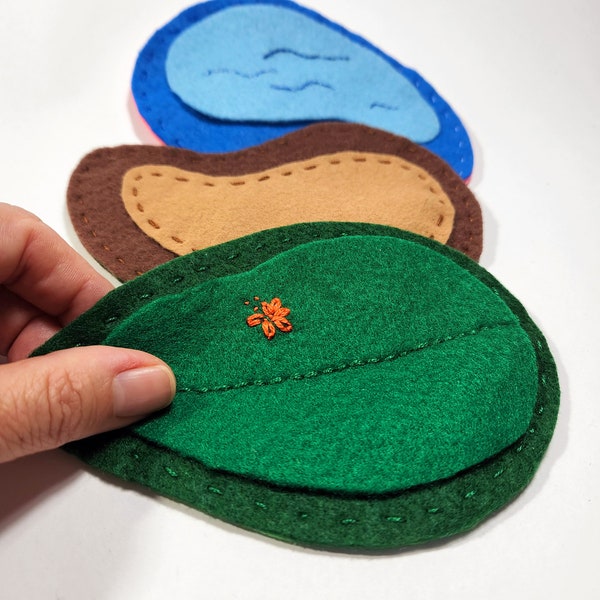 Tapis de jeu de base pour enfants - Mini tapis de jeu pour raconter des histoires - Playscape Play Scene Felt Mat - Waldorf Inspired Small World Travel Playmat