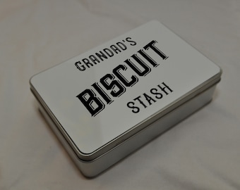 PERSONALISED Biscuit Storeage Tin. Personalise With Your Choice Of Name. Birthday Gift,