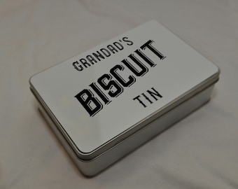 PERSONALISED Biscuit Storeage Tin. Personalise With Your Choice Of Name. Birthday Gift,
