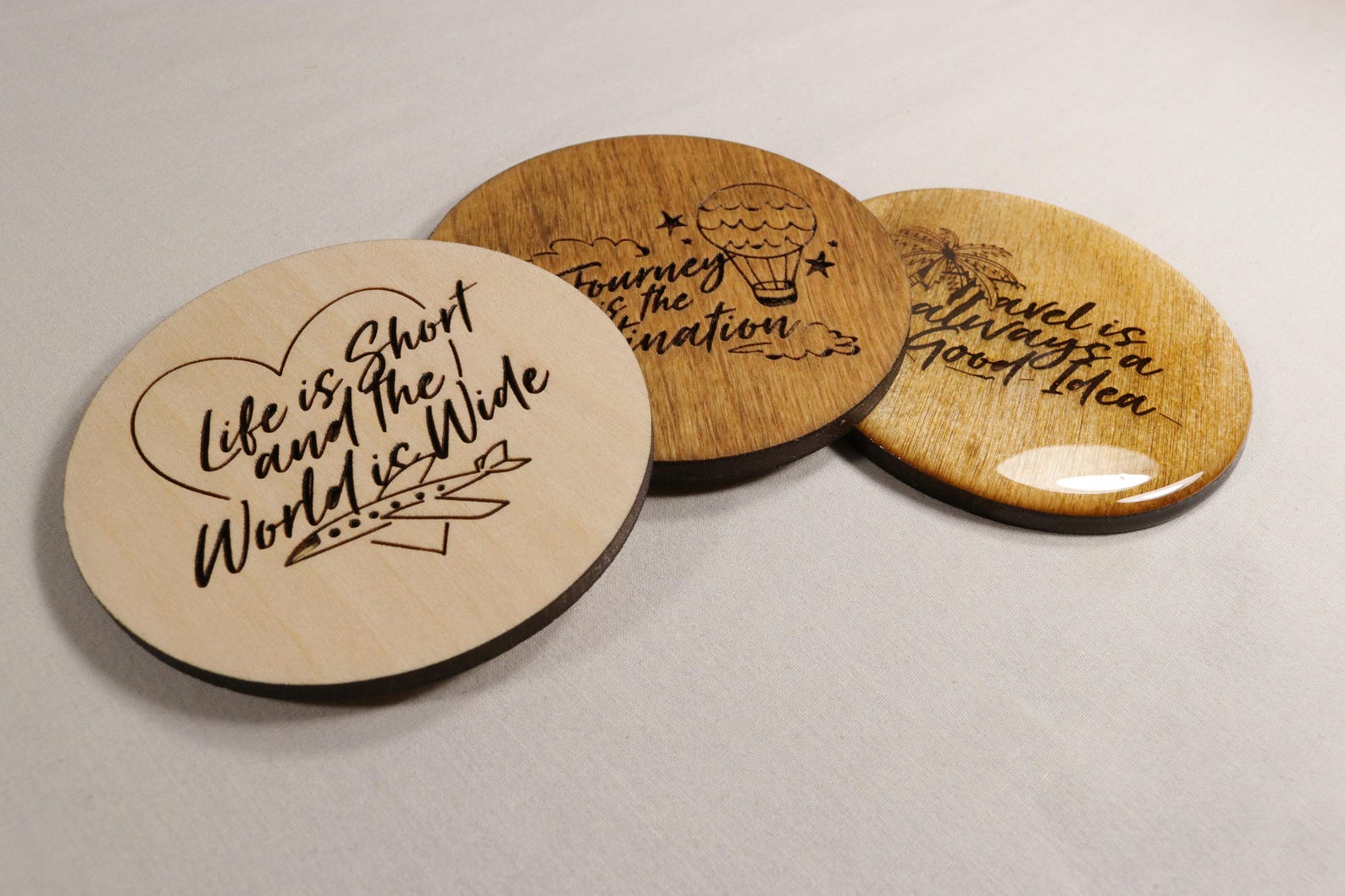 Set of 4 TRAVEL Coasters Premium Quality Coasters With Etsy