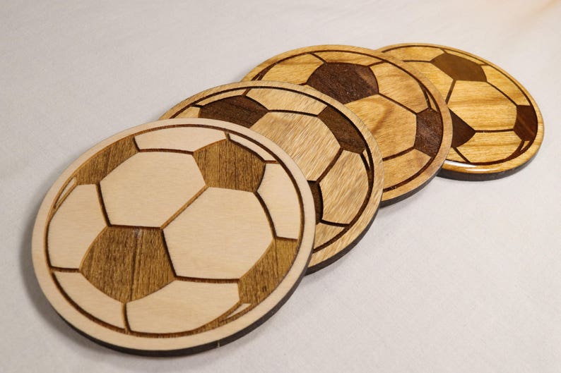 SOCCER Coaster Set Soccer Fan Gift Set Soccer Coach Gift Etsy