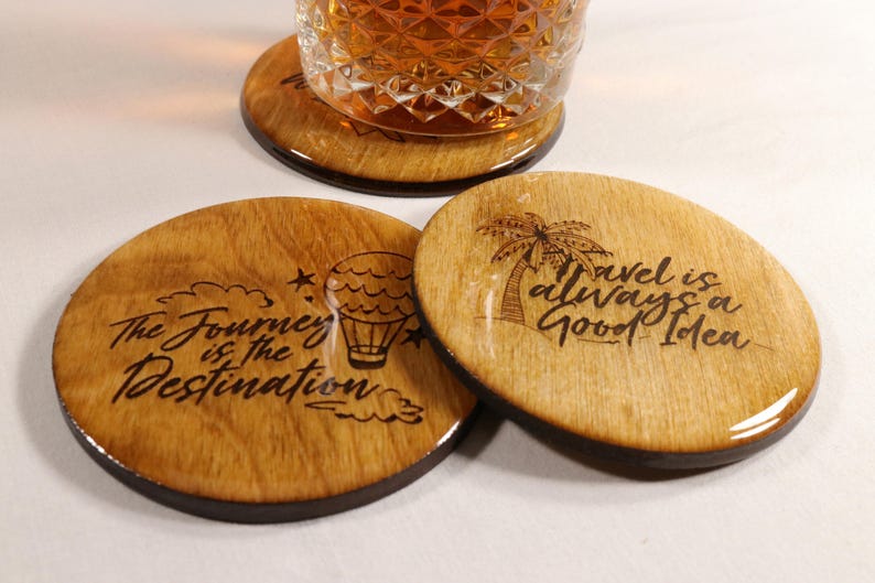 Set of 4 TRAVEL Coasters Premium Quality Coasters With Etsy