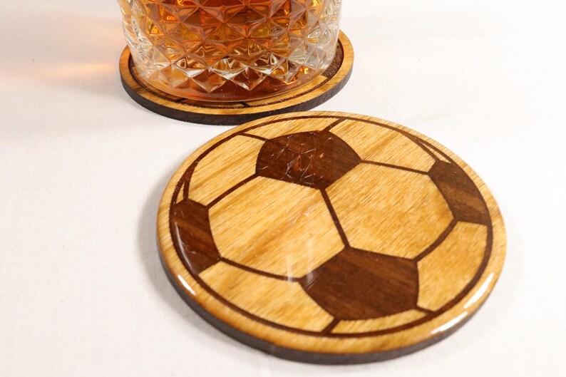 SOCCER Coaster Set Soccer Fan Gift Set Soccer Coach Gift Etsy