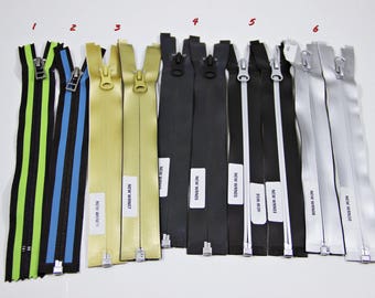 YCC Zippers, waterproof zippers, metal Separeting Zippers, 7"