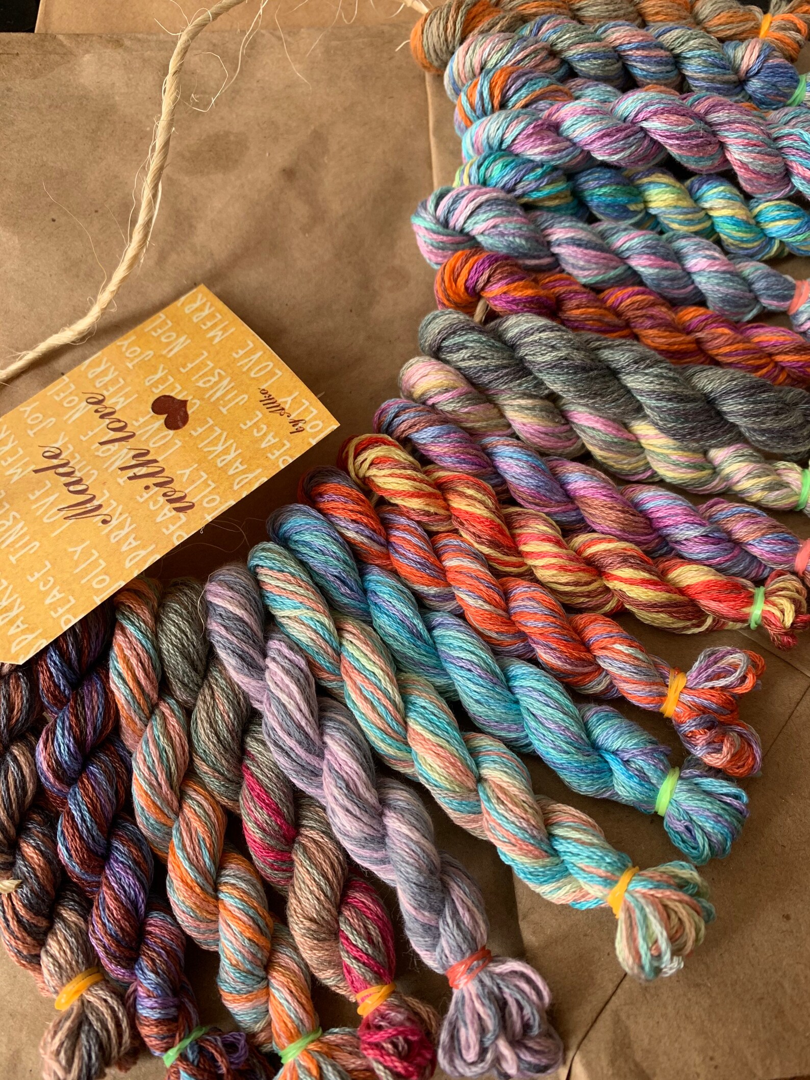 101130 Hand dyed mercerized multicolor embroidery thread Etsy