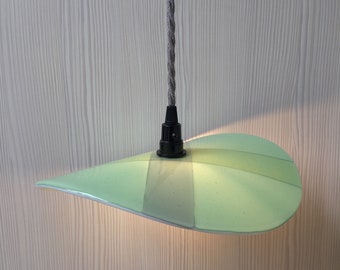 Pendant shade in kiln formed glass