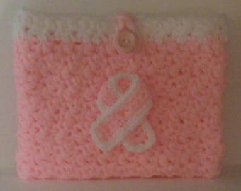 Roze en witte borst kanker bewustzijn Clutch tas haken