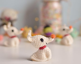 Patrón ESPAÑOL/INGLÉS para tejer el perro fantasma de Jack | perro fantasma amigurumi | Patrón de Halloween | adorno de navidad amigurumi