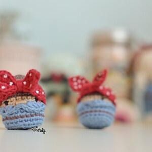 SPANISH/ENGLISH Pattern Mini Rosie the Riveter amigurumi Mini Rosie the Riveter Mini amigurumi pattern pattern for beginners image 4