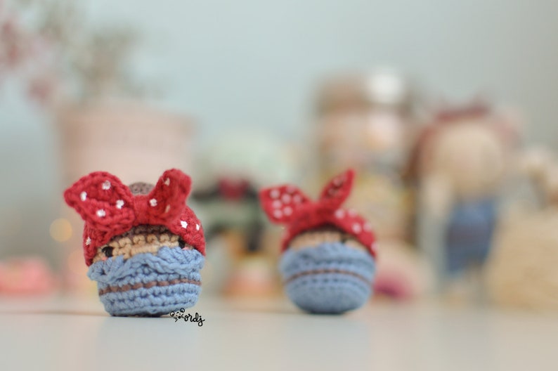 SPANISH/ENGLISH Pattern Mini Rosie the Riveter amigurumi Mini Rosie the Riveter Mini amigurumi pattern pattern for beginners image 4