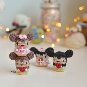 SPANISH/ENGLISH pattern of a couple of amigurumi mice easy pattern for beginners mini mice amigurumi pattern image 6