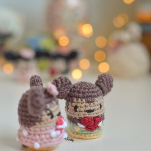 SPANISH/ENGLISH pattern of a couple of amigurumi mice easy pattern for beginners mini mice amigurumi pattern image 7