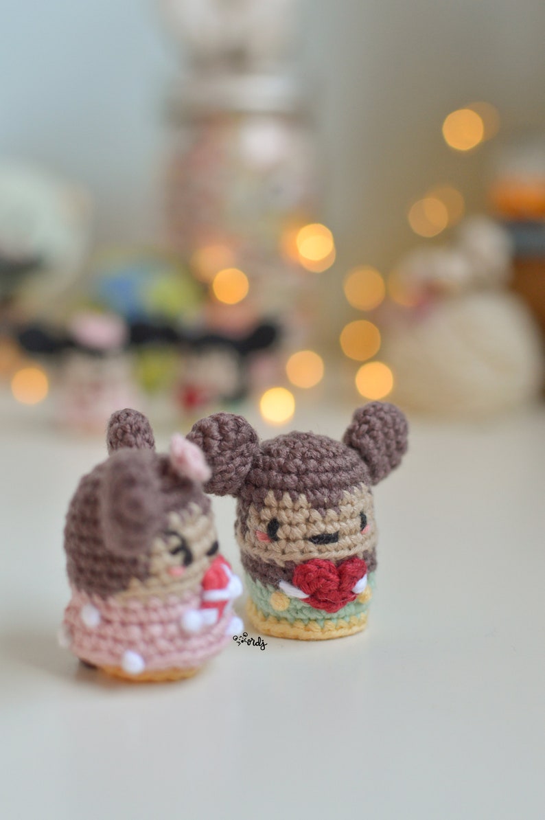 SPANISH/ENGLISH pattern of a couple of amigurumi mice easy pattern for beginners mini mice amigurumi pattern image 7