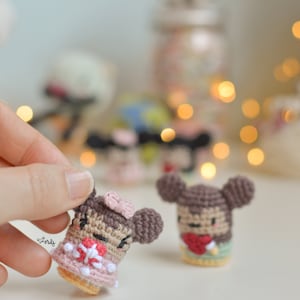 SPANISH/ENGLISH pattern of a couple of amigurumi mice easy pattern for beginners mini mice amigurumi pattern image 5