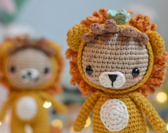Patrón Español/INGLÉS para tejer a Simba el rey león amigurumi | muñeco amigurumi |niño rey león | patrón apto para principiantes