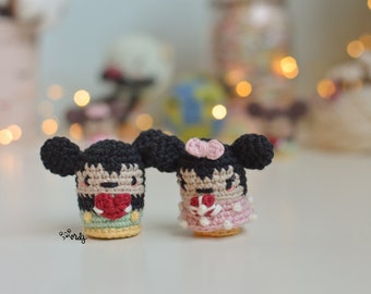 SPANISH/ENGLISH pattern of a couple of amigurumi mice | easy pattern for beginners | mini mice amigurumi pattern