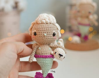 Patrón Español/INGLÉS para tejer a Arthur el tritón amigurumi |muñeco amigurumi |tritón amigurumi|patrón apto para principiantes