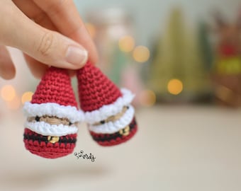 SPANISH/ENGLISH Mini Santa Claus amigurumi pattern, knitting guide for beginners, mini Santa amigurumi, pdf pattern, mini amigurumi