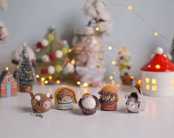 Patrón ESPAÑOL/INGLÉS para hacer un mini Nacimiento amigurumi | Nativity scene amigurumi | patrón de ganchillo 5 en 1 | low sew pattern