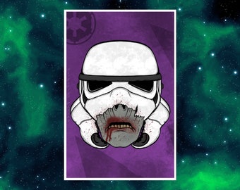 Star Wars Zombie Stormtrooper 11x17 Digital Art Print, Unframed