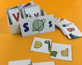 Educational Letters Puzzle, Spanish and English Alphabet Magnets Game, Preschool, Homeschool Resource, Kinder Learning. Unique toddler gift