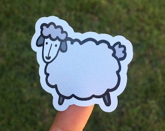 Counting Sheep Sticker. Farm Car decal, Bottle sticker, Laptop sticker. Water proof decal.