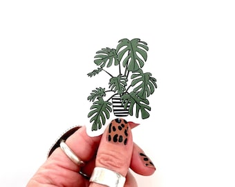 Monstera Sticker | Waterproof Sticker | Laptop Sticker | Water Bottle Sticker | Laptop Decal | Clear Sticker