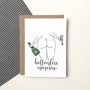 Mimosas sem fundo? - Cartão de felicitações
