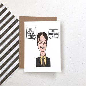 Dwight&#39;s Valentine Date | The Office | The Office Valentines Day Greeting Card