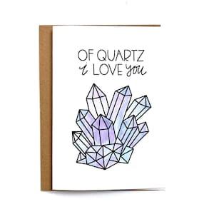 Von Quarz liebe ich dich | Liebe | Quarz | Kristall | Valentinstag | Valentinstag | Liebe Grußkarte