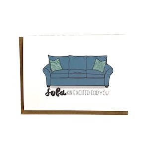 Sofa-kin' Eccitato per te! - Congratulazioni / Miss You / Couch Potato / Biglietto di auguri