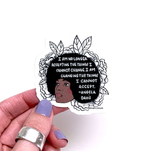 100% Proceeds Donated | Angela Davis | Angela Davis Quote | Laptop Sticker | Hydroflask Sticker